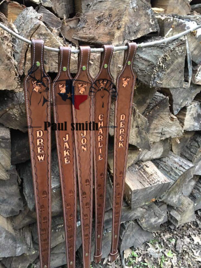 Hunting Deer Rifle Slings – Handtooled Deer Gun Slings - Image 3