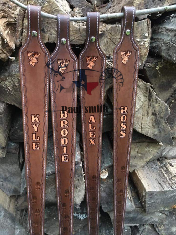 Hunting Deer Rifle Slings – Handtooled Deer Gun Slings