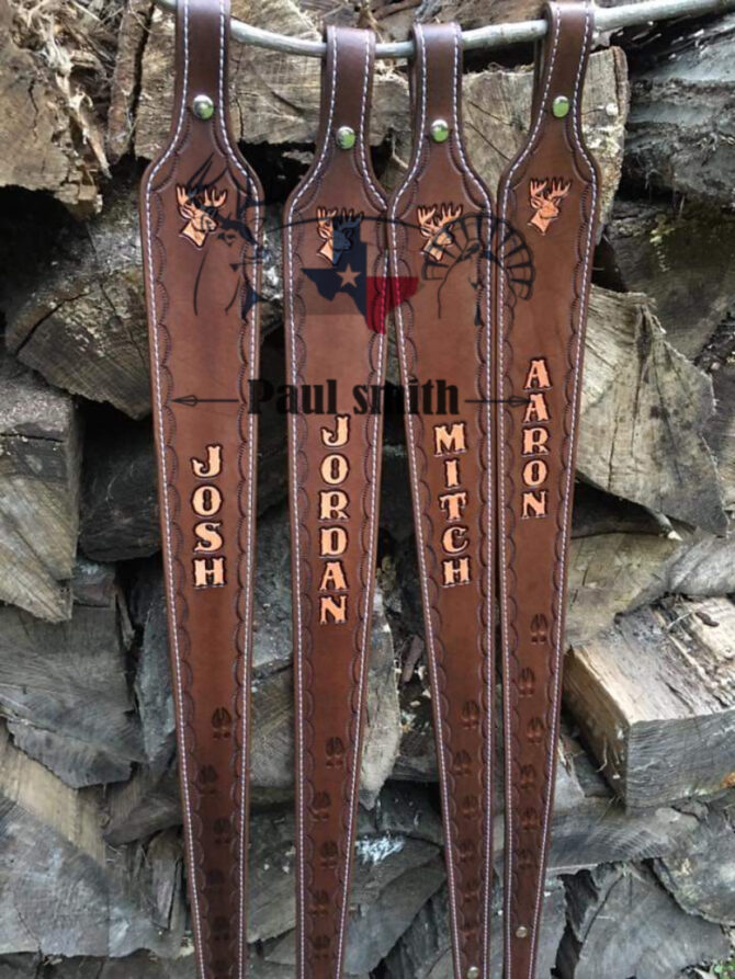 Hunting Deer Rifle Slings – Handtooled Deer Gun Slings - Image 2